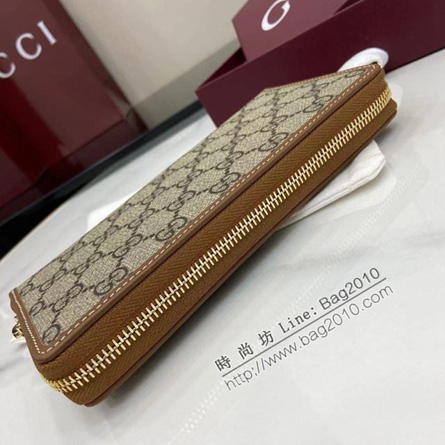 Gucci專櫃古馳最新款Horsebit 1955系列拉鏈長夾錢包 jh2914型號：621889